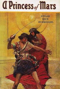 Couverture de l'édition originale du roman d'Edgar Rice Burroughs "A Princess of Mars" (1912).